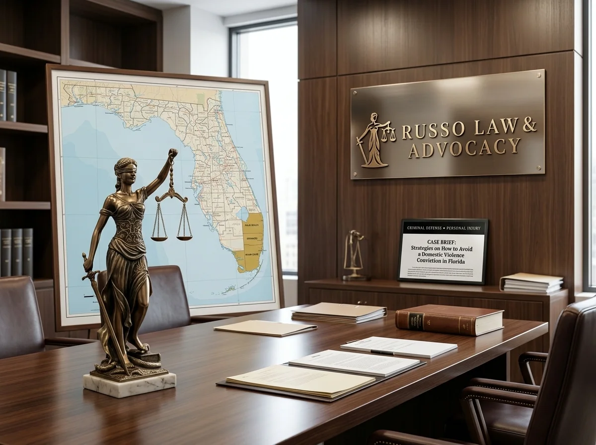 Dominique Russo, a Florida domestic violence attorney, stands ready to help clients understand how to avoid a domestic violence conviction in Florida.