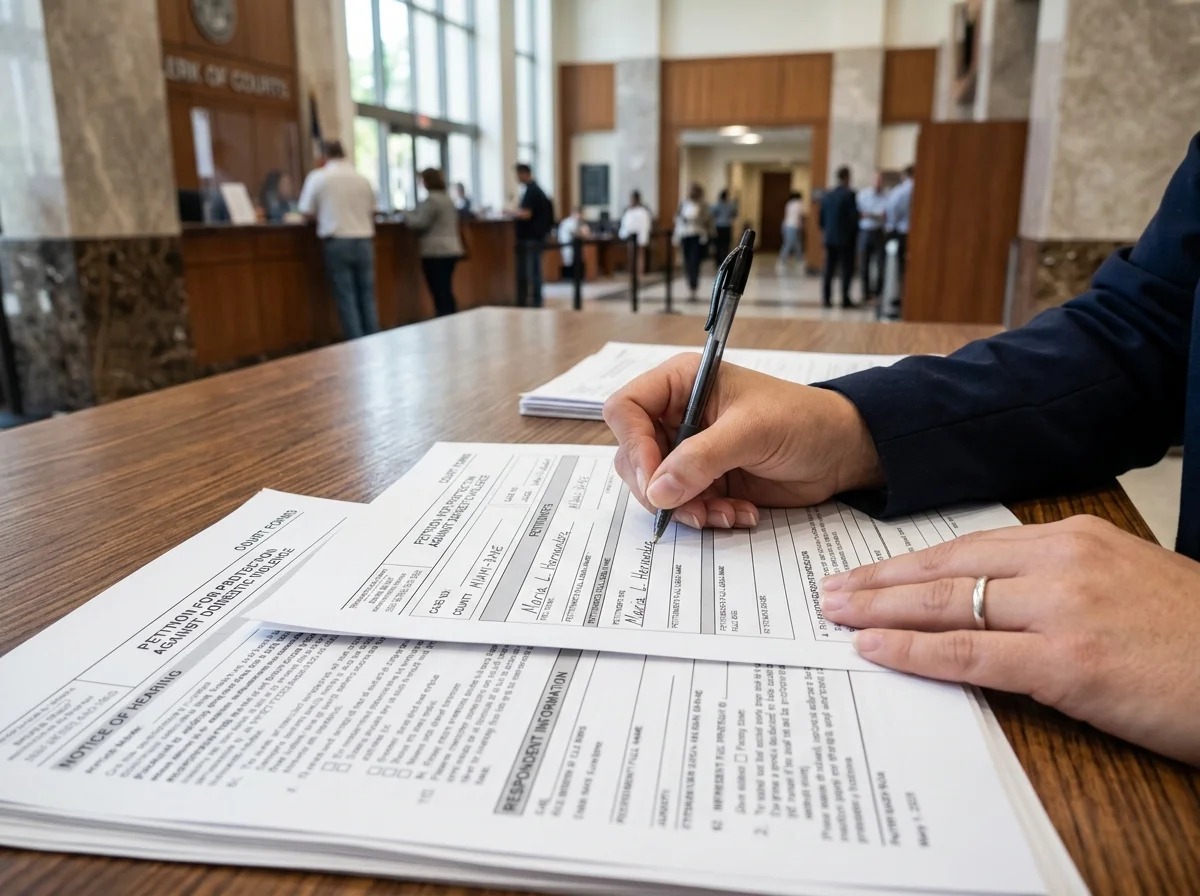 Filing court documents to learn how to get a restraining order in palm beach county.